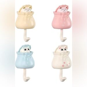 Cute Cat Key Holders 4 Pack Brand New